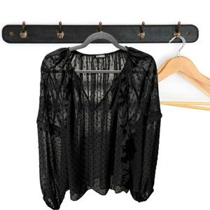 Black sheer blouse